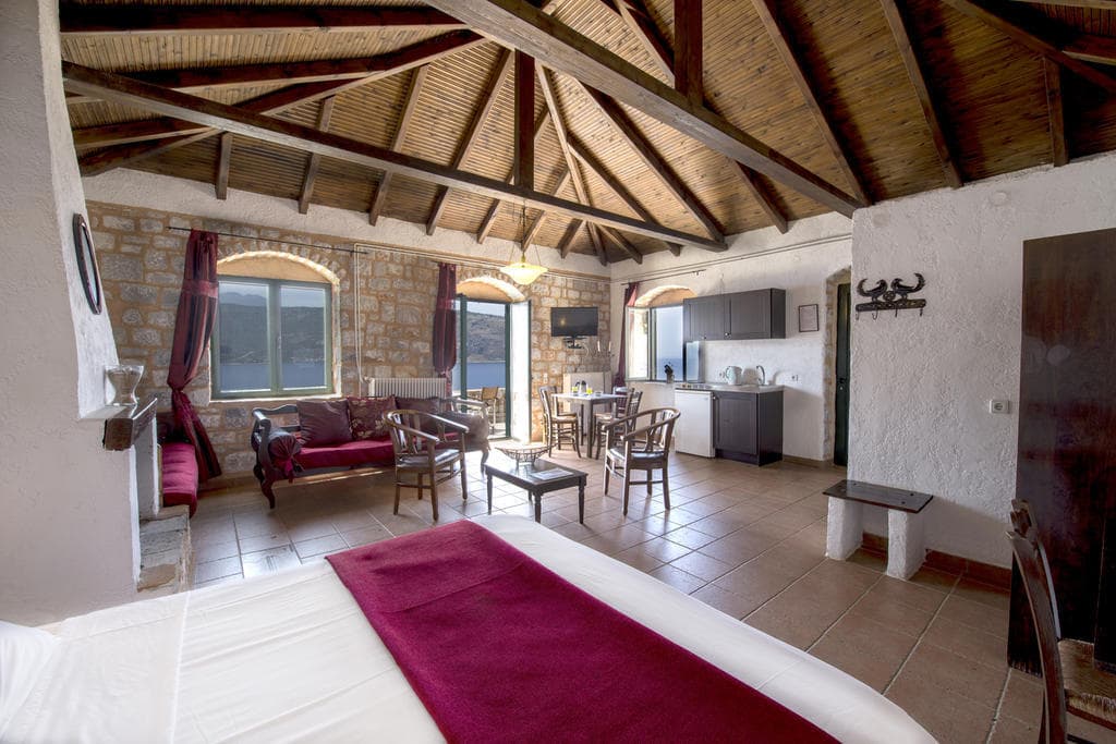Stone rooms, open fires